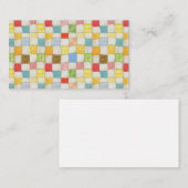 CRAZY QUILT 3.5x2 Platte Kaart / Horizontaal Notitiekaartje (Voorkant / Achterkant)