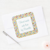 CRAZY QUILT 3" Vierkant "Handgemaakt" Stickers (Envelop)