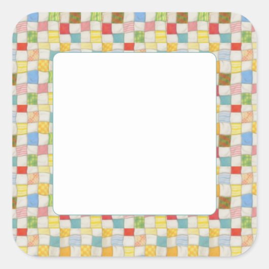 CRAZY QUILT 3" vierkante mat Stickers (Voorkant)