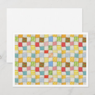 CRAZY QUILT 4.5x6.25 Platte kaart / Witte horizont
