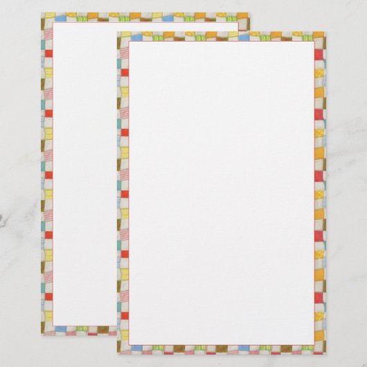 CRAZY QUILT 5.5x8.5 Papier (Voorkant / Achterkant)