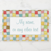 CRAZY QUILT 5x7,5 cm Etiket / Horizontaal (Enkel label)