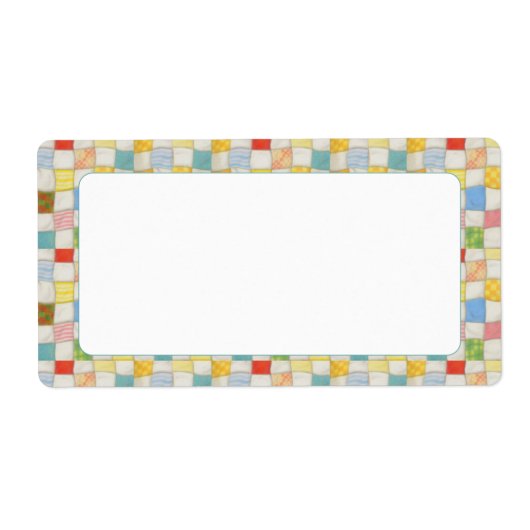 CRAZY QUILT 5x9,5 cm Labels (Voorkant)