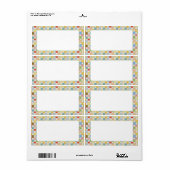 CRAZY QUILT 5x9,5 cm Labels (Full Sheet)