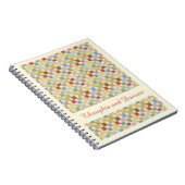 CRAZY QUILT 6.5x8.75 Notitieboek + Tekst Geel (Rechterzijde)