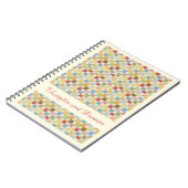CRAZY QUILT 6.5x8.75 Notitieboek + Tekst Geel (Linkerzijde)