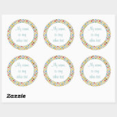 CRAZY QUILT 7,5 cm Ronde Matte Stickers (Vel)
