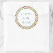 CRAZY QUILT 7,5 cm Ronde Matte Stickers (Tas)