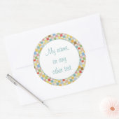 CRAZY QUILT 7,5 cm Ronde Matte Stickers (Envelop)