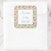 CRAZY QUILT 7,5 cm Vierkante Matte Stickers (Tas)
