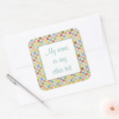 CRAZY QUILT 7,5 cm Vierkante Matte Stickers (Envelop)