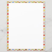 CRAZY QUILT 8.5x11 Zakelijk Briefpapier (Achterkant)
