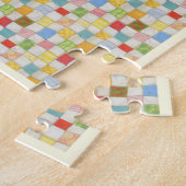 CRAZY QUILT 8x10 Puzzel / Crème (Zijkant)