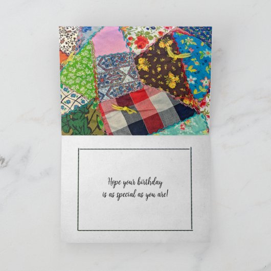 Crazy Quilt 99th Birthday Kaart (Binnen)