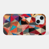 Crazy Quilt Abstract Pattern iPhone 15 Case (Achterkant horizontaal)