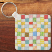 CRAZY QUILT Aluminium Sleutelhanger (Voorkant)