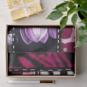 Crazy Quilt Black Cherry Floral Pattern Decoupage Tissuepapier (Geschenk)