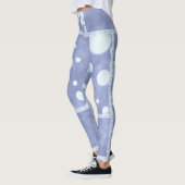 Crazy Quilt Blauwe Gingham Bloemmotief Leggings (Links)