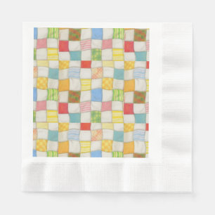 CRAZY QUILT Coined Luncheon Paper Napkins Servet