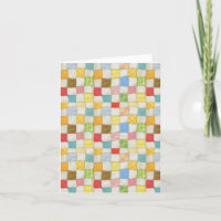 CRAZY QUILT Dank u notitie Kaart