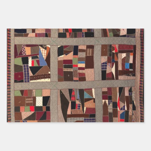 Crazy quilt design inpakpapier vel (Voorkant 3)