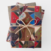 Crazy quilt design inpakpapier vel (In situ)