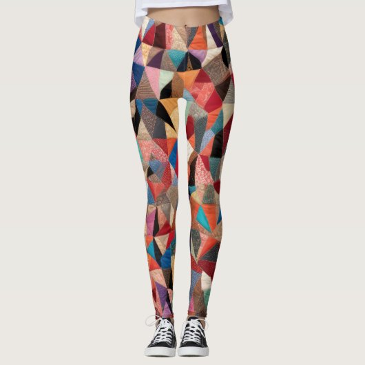 Crazy Quilt Design Leggings (Voorkant)