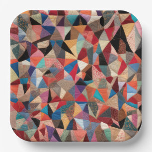 Crazy Quilt Design Papieren Bordje