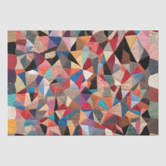 Crazy Quilt Design Tissuepapier (Voorkant)