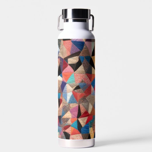 Crazy Quilt Design Waterfles (Voorkant)