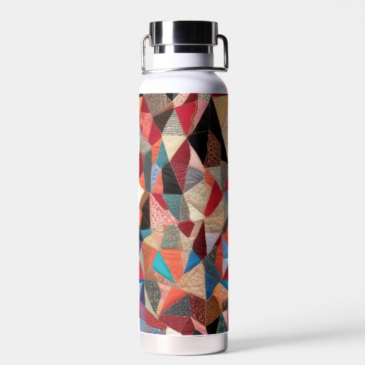 Crazy Quilt Design Waterfles (Achterkant)