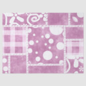 Crazy Quilt Dusty Pink Floral Pattern Decoupage Tissuepapier (Voorkant)