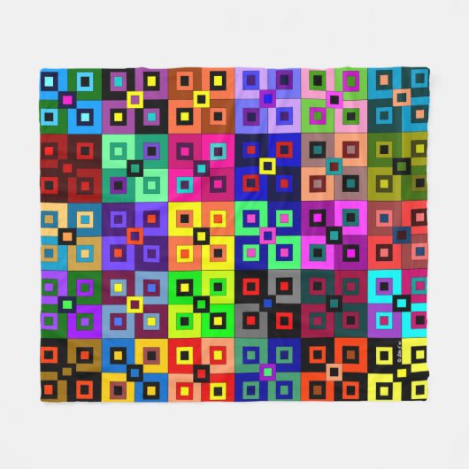 Crazy Quilt Fleece Blanket (Voorkant (Horizontaal))