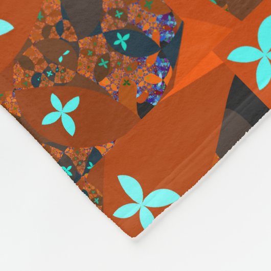 Crazy Quilt - Fractal Abstract Design Fleece Deken (Hoek)