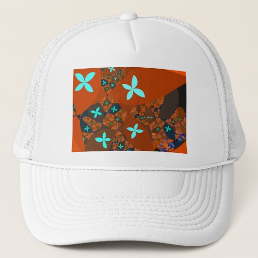 Crazy Quilt Fractal Abstract Trucker Pet (Voorkant)
