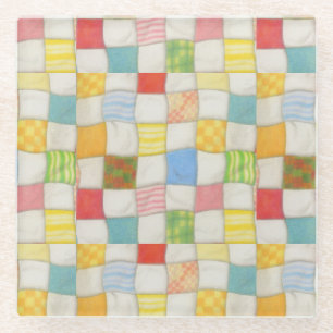 CRAZY QUILT Glas Drinkviltje Glazen Onderzetter