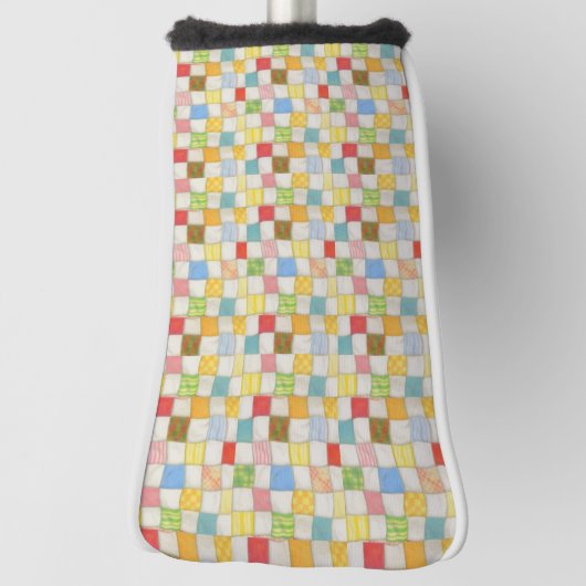CRAZY QUILT Golf Putter Hoesje Golfheadcover (Draai 90)