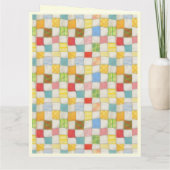 CRAZY QUILT Grote bedankkaart / Crème (Achterkant)