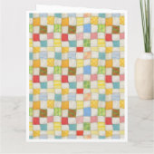CRAZY QUILT Grote bedankkaart / Wit (Achterkant)
