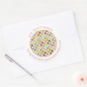 CRAZY QUILT Grote ronde adresenvelop afdichtingen Sticker (Envelop)