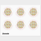 CRAZY QUILT Grote ronde adresenvelop afdichtingen Sticker (Vel)