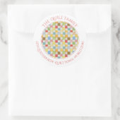 CRAZY QUILT Grote ronde adresenvelop afdichtingen Sticker (Tas)