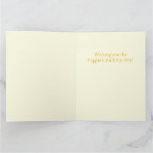 CRAZY QUILT Grote Verjaardag Kaart / Cream (Binnen)