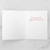 CRAZY QUILT Grote Verjaardag Kaart / Wit (Binnen)