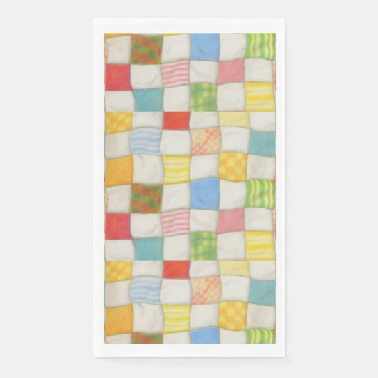 CRAZY QUILT Guest Paper Napkins Servet (Voorkant)