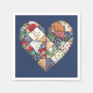 Crazy Quilt Heart beroemd gemaakt door Blue Servet