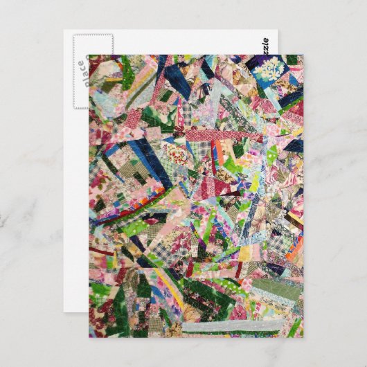 Crazy Quilt in Spring Colors Briefkaart (Voorkant / Achterkant)