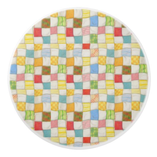 CRAZY QUILT Keramische Pull Knop (Voorkant)