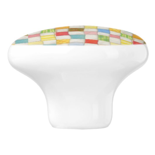 CRAZY QUILT Keramische Pull Knop (Zijkant)