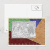 Crazy Quilt Kijk het Briefkaart van het Malplaatje (Voorkant / Achterkant)
